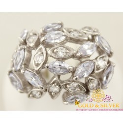 Серебряное кольцо 925 проба. Женское кольцо Восторг с камнями. 1539р